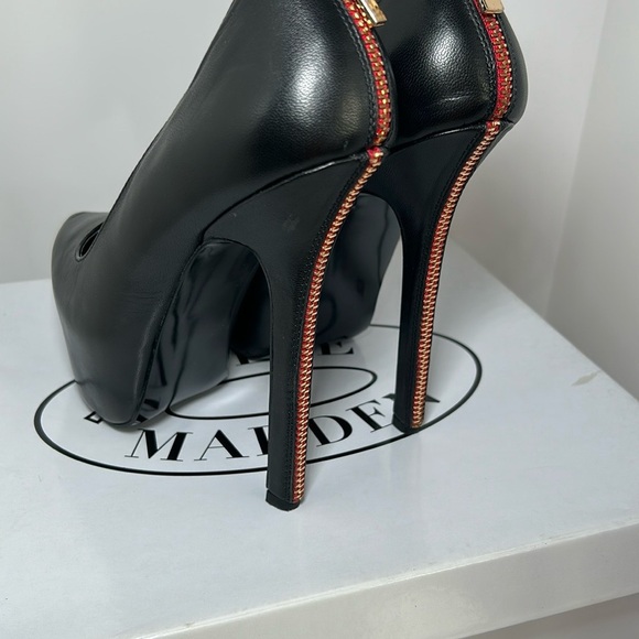 Steve Madden Women’s Black High Heel Pumps Back Zipper, Size 6, Upper Leather - Picture 7 of 11